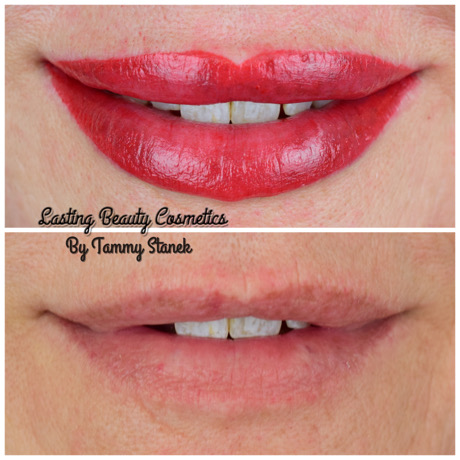 Permanent lip Blush with Lasting Beauty Cosmetics